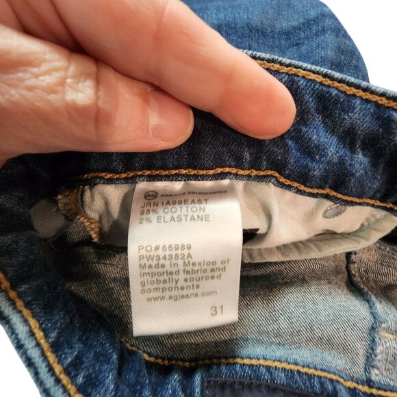 AG Adriano Goldschmied Saige High-Rise Straight Jeans Womens Size 31 - Picture 5 of 5